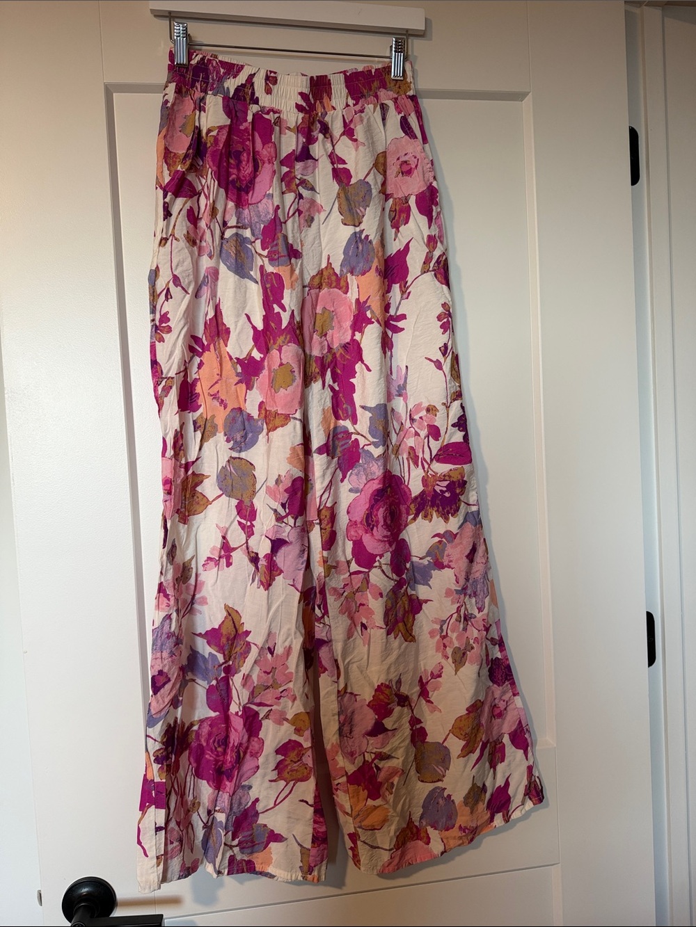 Fashion Nova Pink Floral A-Line Pants
